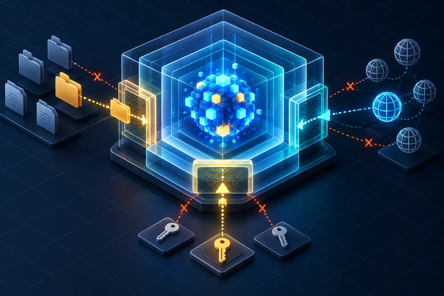 Sandbox local de GitHub Copilot: limita archivos, red y credenciales